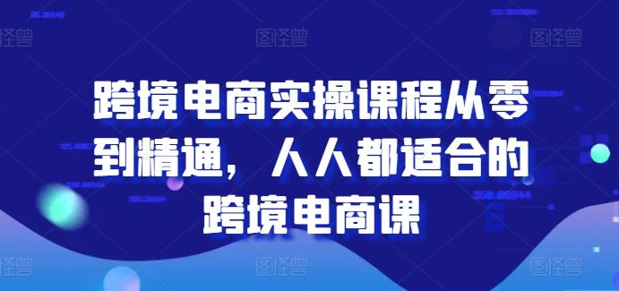 跨境电商实操课程从零到精通,人人都适合的跨境电商课-佳佳云创网