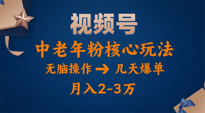 (11288期)视频号火爆玩法,高端中老年粉核心打法,无脑操作,一天十分钟,月入两万-佳佳云创网