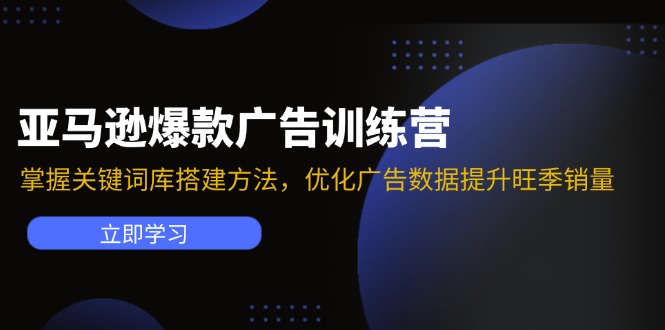 (11858期)亚马逊爆款广告训练营:掌握关键词库搭建方法,优化广告数据提升旺季销量-佳佳云创网