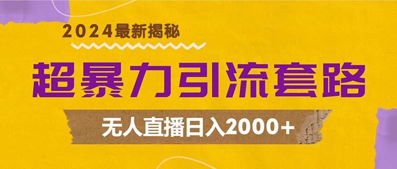 (12800期)超暴力引流套路,无人直播日入2000+-佳佳云创网