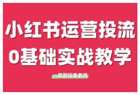 小红书运营投流,小红书广告投放从0到1的实战课,学完即可开始投放-佳佳云创网