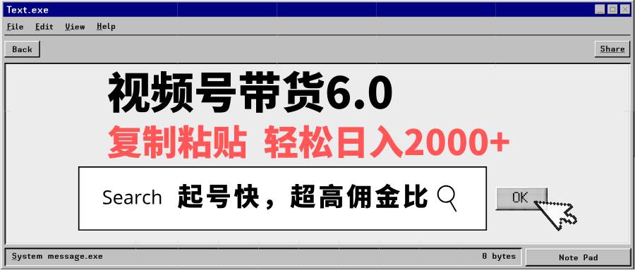 (14325期)视频号带货6.0,轻松日入2000+,起号快,复制粘贴即可,超高佣金比-佳佳云创网