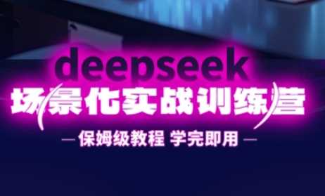 DeepSeek场景化实战训练营,保姆级教程,学完即用,手把手教你用DeepSeek提升效率-佳佳云创网