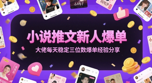 小说推文新人爆单大佬每天稳定三位数爆单经验分享-佳佳云创网