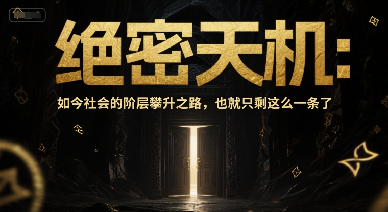 付费文章:绝密天机:如今社会的阶层攀升之路,也就只剩这么一条了-佳佳云创网