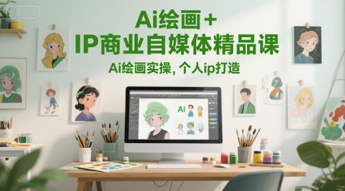 Ai绘画+IP商业自媒体精品课,Ai绘画实操,个人ip打造-佳佳云创网