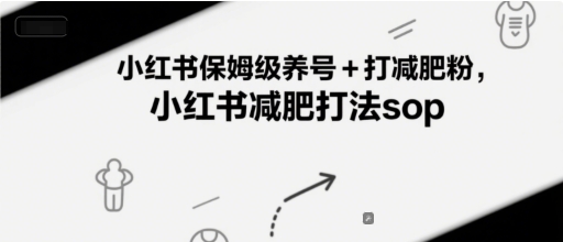 小红书保姆级养号+打减肥粉,小红书减肥打法sop-佳佳云创网