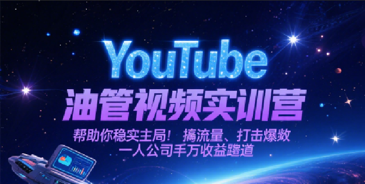 YouTube油管视频实训营,帮助你稳入局、搞流量、打爆款,一人公司千万收益赛道-佳佳云创网