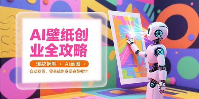 (15312期)AI壁纸创业全攻略,爆款拆解+AI绘图+自动发货,零基础到变现完整教学-佳佳云创网