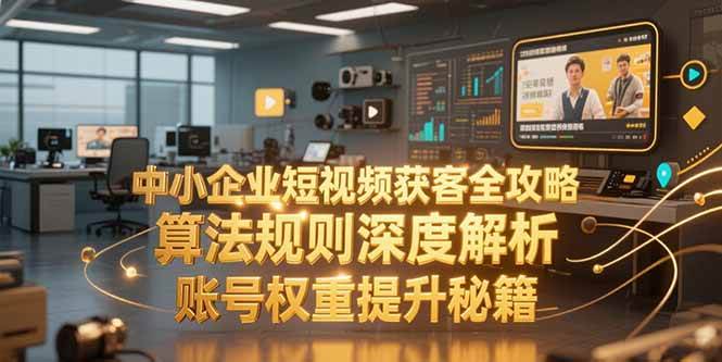(15326期)中小企业短视频获客全攻略,算法规则深度解析,账号权重提升秘籍-佳佳云创网