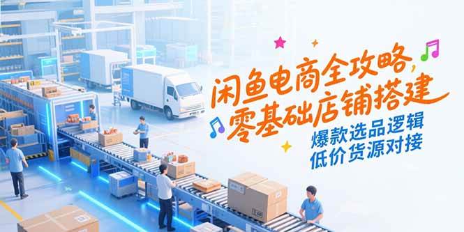 (15325期)闲鱼电商全攻略,零基础店铺搭建,爆款选品逻辑,低价货源对接-佳佳云创网