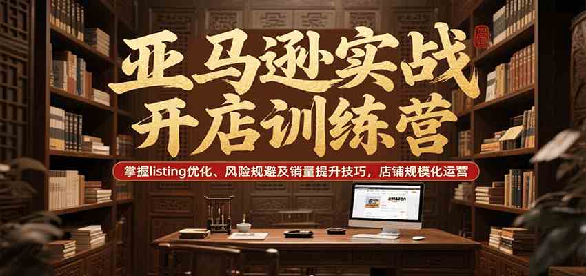 亚马逊实战开店训练营,掌握listing优化、风险规避及销量提升技巧,店铺规模化运营-佳佳云创网