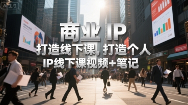商业IP打造线下课,打造个人 IP线下课视频+笔记-佳佳云创网