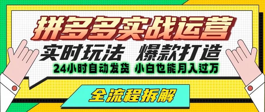 拼多多最新实战运营高投产:长久稳定项目,单店利润一天三位数-佳佳云创网