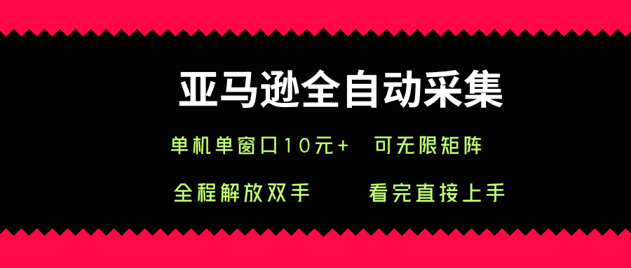 亚马逊全自动采集,单机单窗口一天10+,可无限矩阵去做【揭秘】-佳佳云创网