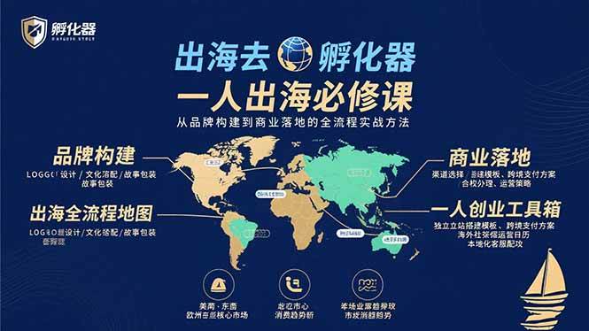 (15857期)出海去 孵化器 一人出海必修课:从品牌构建到商业落地的全流程实战方法-佳佳云创网