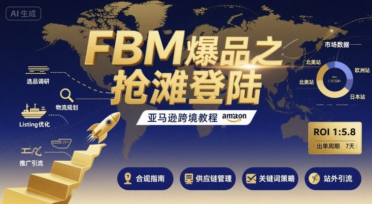 FBM爆品之抢滩登陆-亚马逊跨境教程-佳佳云创网