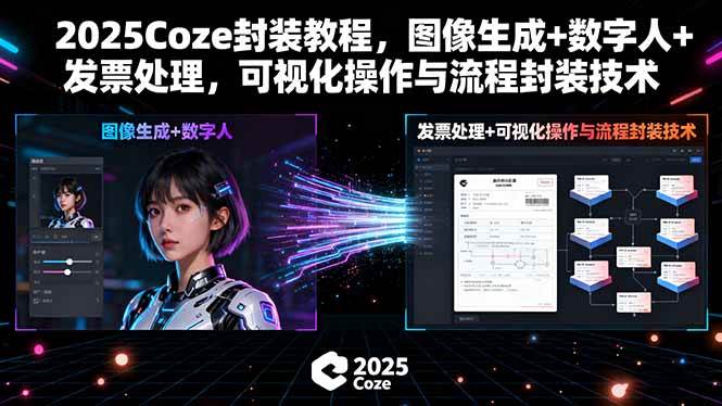 (15980期)2025Coze封装教程,图像生成+数字人+发票处理,可视化操作与流程封装技术-佳佳云创网