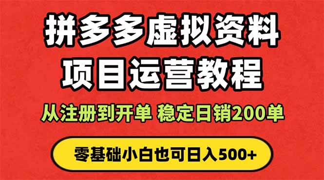 (16220期)拼多多开店运营课程: 蓝海变现玩法,轻松实现睡后收入 零基础小白也可…-佳佳云创网
