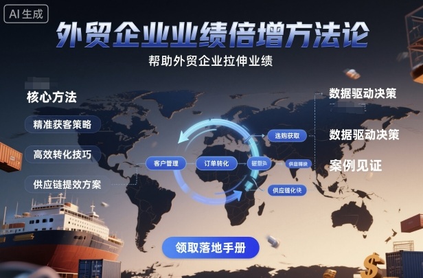 外贸企业业绩倍增方法论,帮助外贸企业拉伸业绩-佳佳云创网