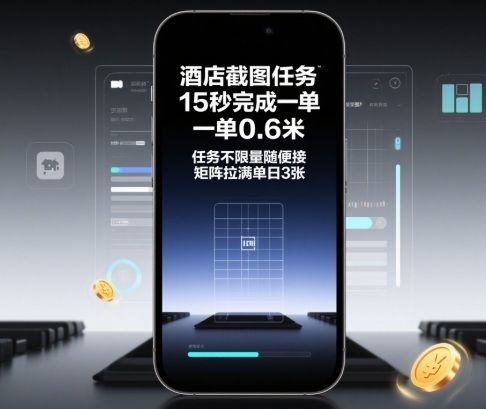 酒店截图任务,15秒完成一单,一单0.6米,任务不限量随便接,矩阵拉满单日3张【揭秘】-佳佳云创网