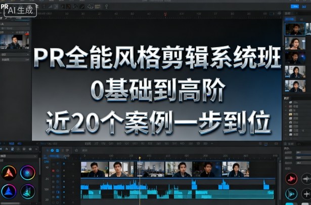 PR全能风格剪辑系统班,0基础到高阶,近20个案例一步到位-佳佳云创网