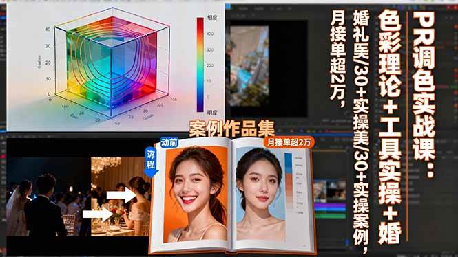 (16336期)PR调色实战课:色彩理论+工具实操+婚礼医美/30+实操案例,月接单超2万-佳佳云创网