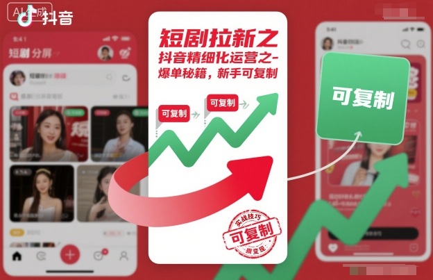 短剧拉新之抖音精细化运营之爆单秘籍,新手可复制-佳佳云创网