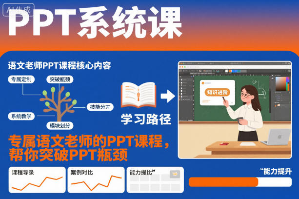 PPT系统课,专属语文老师的PPT课程,帮你突破PPT瓶颈-佳佳云创网