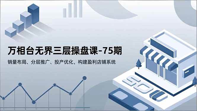 (16769期)万相台无界三层操盘课-75期,销量布局、分层推广、投产优化,构建盈利店铺系统-佳佳云创网
