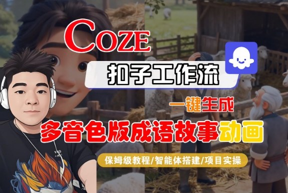 Coze扣子智能体工作流一键生成“多音色版成语故事“动画,全流程保姆级教学-佳佳云创网