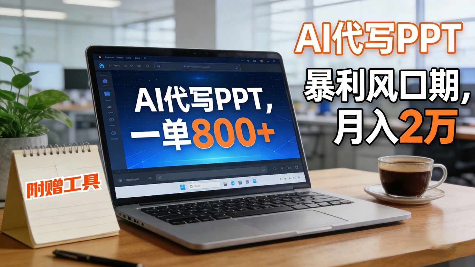 AI 代写做 PPT!一单狂赚 800+,风口期月入 2 万(工具 + 提示词直接送)-佳佳云创网