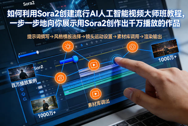 如何利用Sora2创建流行AI人工智能视频大师班,一步一步地向你展示用Sora2创作出千万播放的作品-佳佳云创网