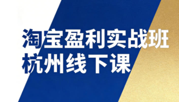淘宝盈利实战班杭州线下课12月26-28日(音频+字幕),帮你掌握SOP流程+12门核心技术-佳佳云创网
