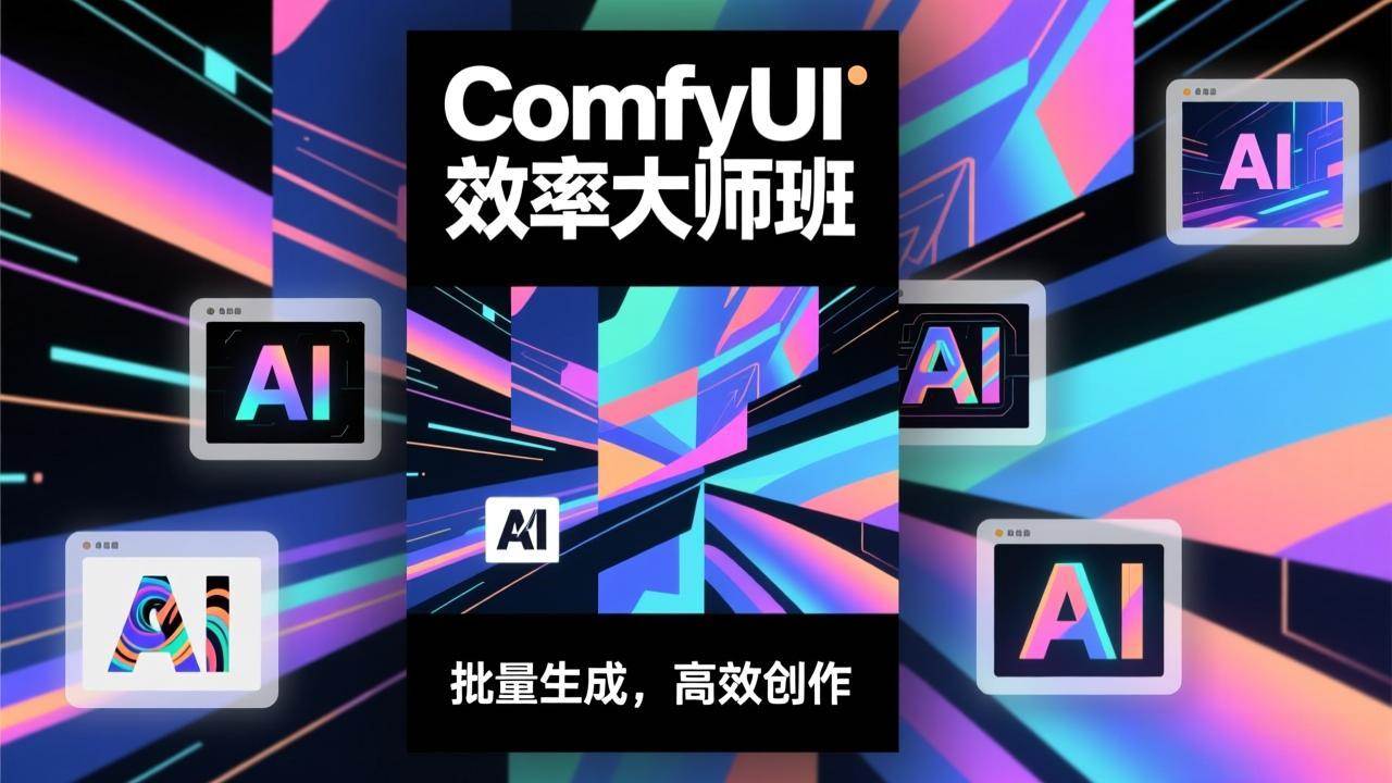 (17107期)ComfyUI效率大师班:工作流搭建,批量生成,将个人AI出图效率提升5-10倍,月接单收入1-3万-佳佳云创网