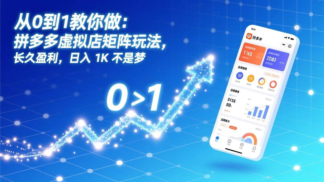 (17205期)从0到1教你做:拼多多虚拟店矩阵玩法,长久盈利,日入 1K 不是梦-佳佳云创网