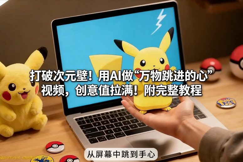 打破次元壁!用AI做【万物跳进手心】视频,创意值拉满!附完整教程-佳佳云创网