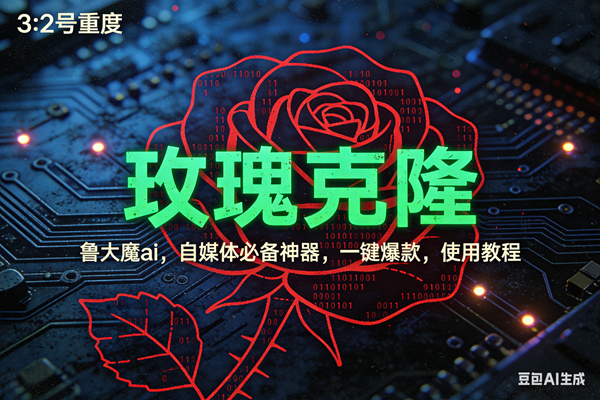 (17206期)玫瑰克隆神器,ai鲁大魔,自媒体必备工具,一键爆款神器,详细教程。-佳佳云创网