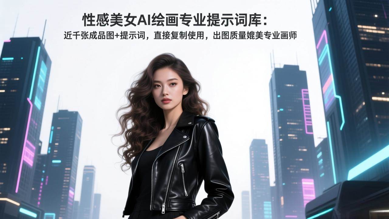 (17262期)性感美女AI绘画专业提示词库:近千张成品图+提示词,直接复制使用,出图质量媲美专业画师-佳佳云创网