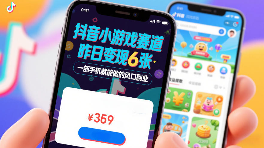 抖音小游戏赛道,昨日变现600+,零基础一部手机就能做的风口副业【揭秘】-佳佳云创网