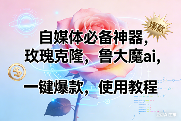 (17261期)玫瑰克隆神器,ai鲁大魔,自媒体必备工具,一键爆款神器,详细教程。-佳佳云创网