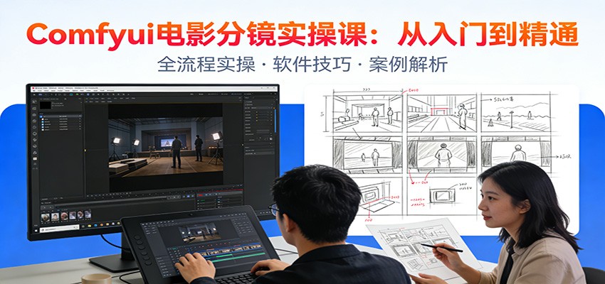 ComfyUI电影分镜实操课:分镜一致性,全流程AI视频制作,零基础也能做专业分镜-佳佳云创网