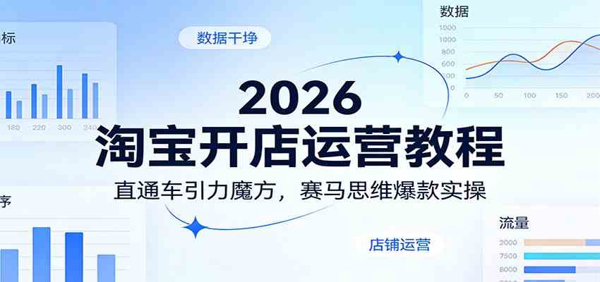 2026淘宝开店运营教程:直通车引力魔方,赛马思维爆款实操-佳佳云创网