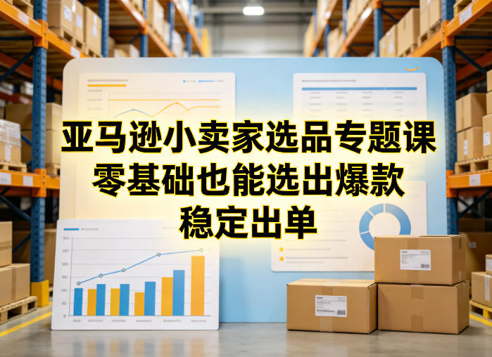 亚马逊小卖家选品专题课,零基础也能选出爆款,稳定出单-佳佳云创网