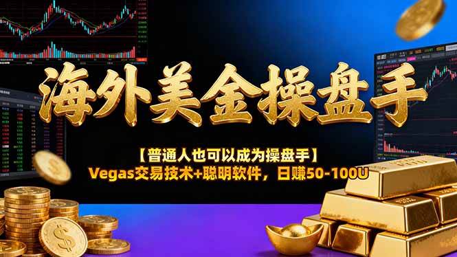 (17658期)海外美金操盘手技术【普通人操盘手手册】Vegas交易技术+聪明软件,日赚50-100U-佳佳云创网