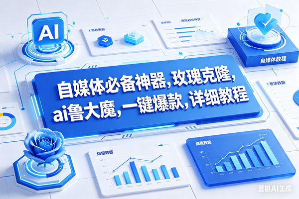 (17964期)玫瑰克隆工具,鲁大魔ai软件,自媒体的神器,一键爆款,50多个功能的详细教程。-佳佳云创网