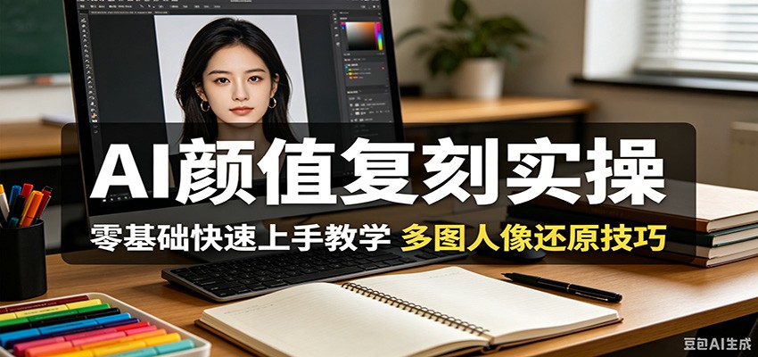 AI颜值复刻实操,零基础快速上手教学,多图人像还原技巧-佳佳云创网