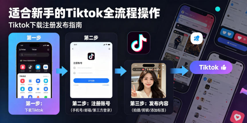 Tiktok下载注册发布,适合新手的Tiktok全流程操作-佳佳云创网