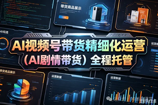 (AI剧情带货)视频号精细化代运营,历时两个月研究测试的新玩法,社裙免费参加-佳佳云创网