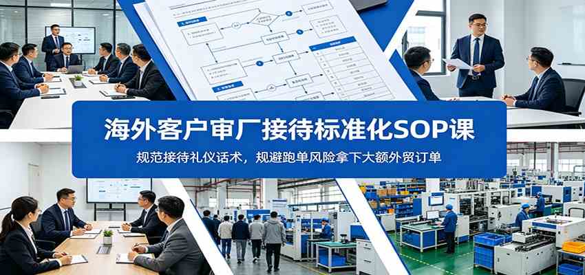 海外客户审厂接待标准化SOP课:规范接待礼仪话术,规避跑单风险拿下大额外贸订单-佳佳云创网